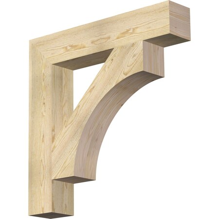 Ekena Millwork Westlake Block Rough Sawn Bracket, Douglas Fir, 6"W x 34"D x 34"H BKT06X34X34WTL05RDF